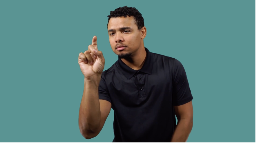 <p>Pretend to click a browser tab in the air</p>