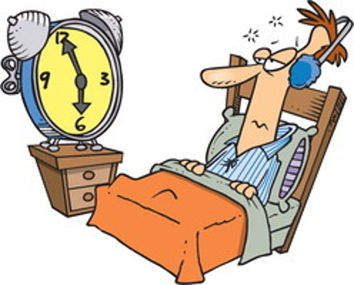 <p>He wakes himself up.</p>
