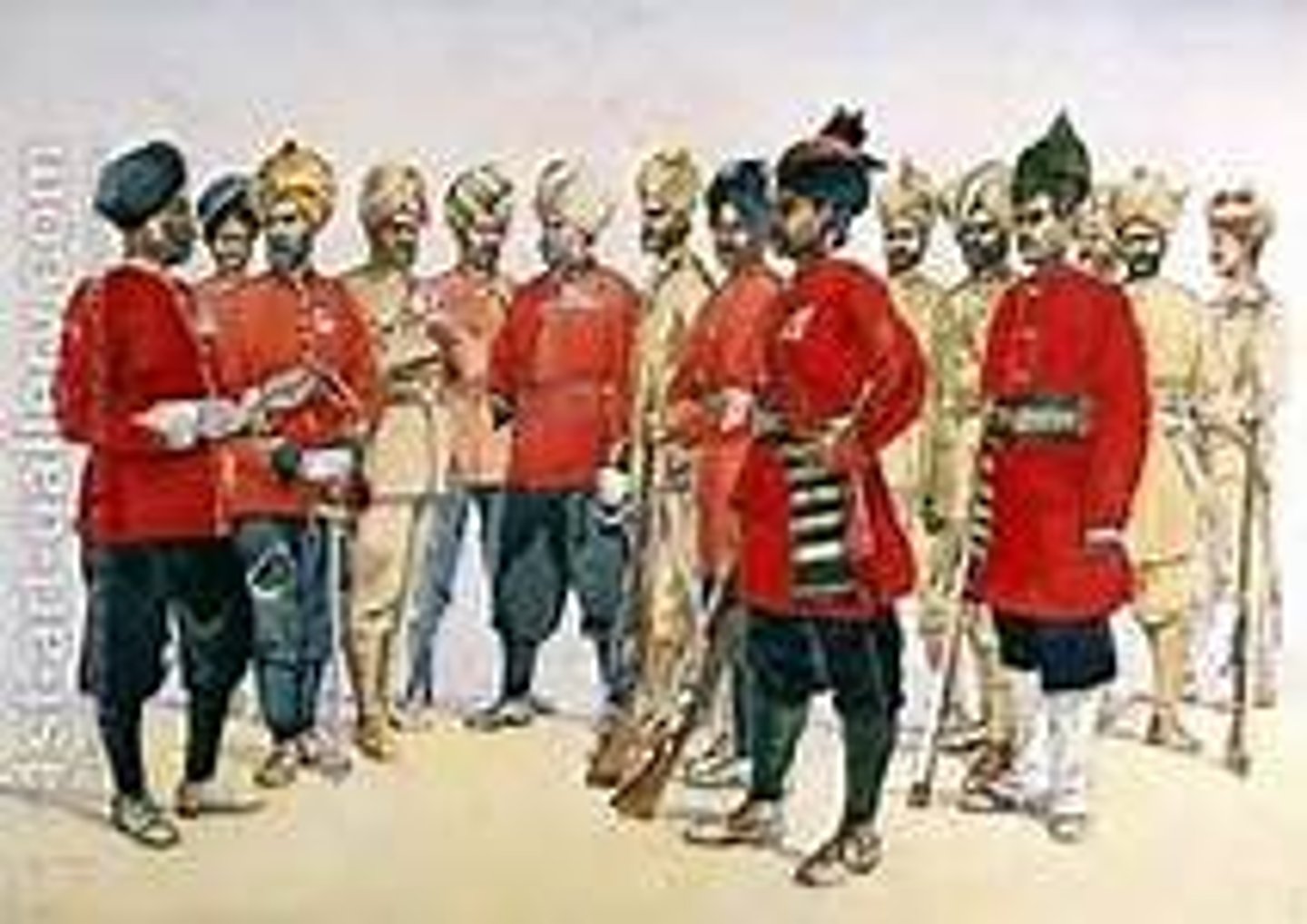 <p>Indian troops who served in the British army; made up the majority of British armed forces in colonial India</p>