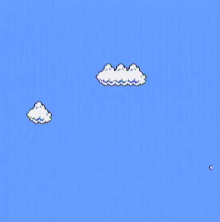 <p>artwork of cory arcangel that featured an altered version of super mario bros</p>