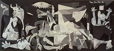 <p>por Picasso, muestra la guerra civil española</p>