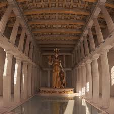 <p>Inner chamber of a Greek Temple</p>