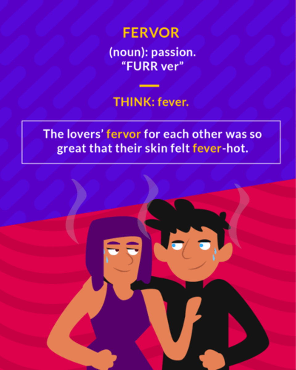 <p>(noun) passion</p>