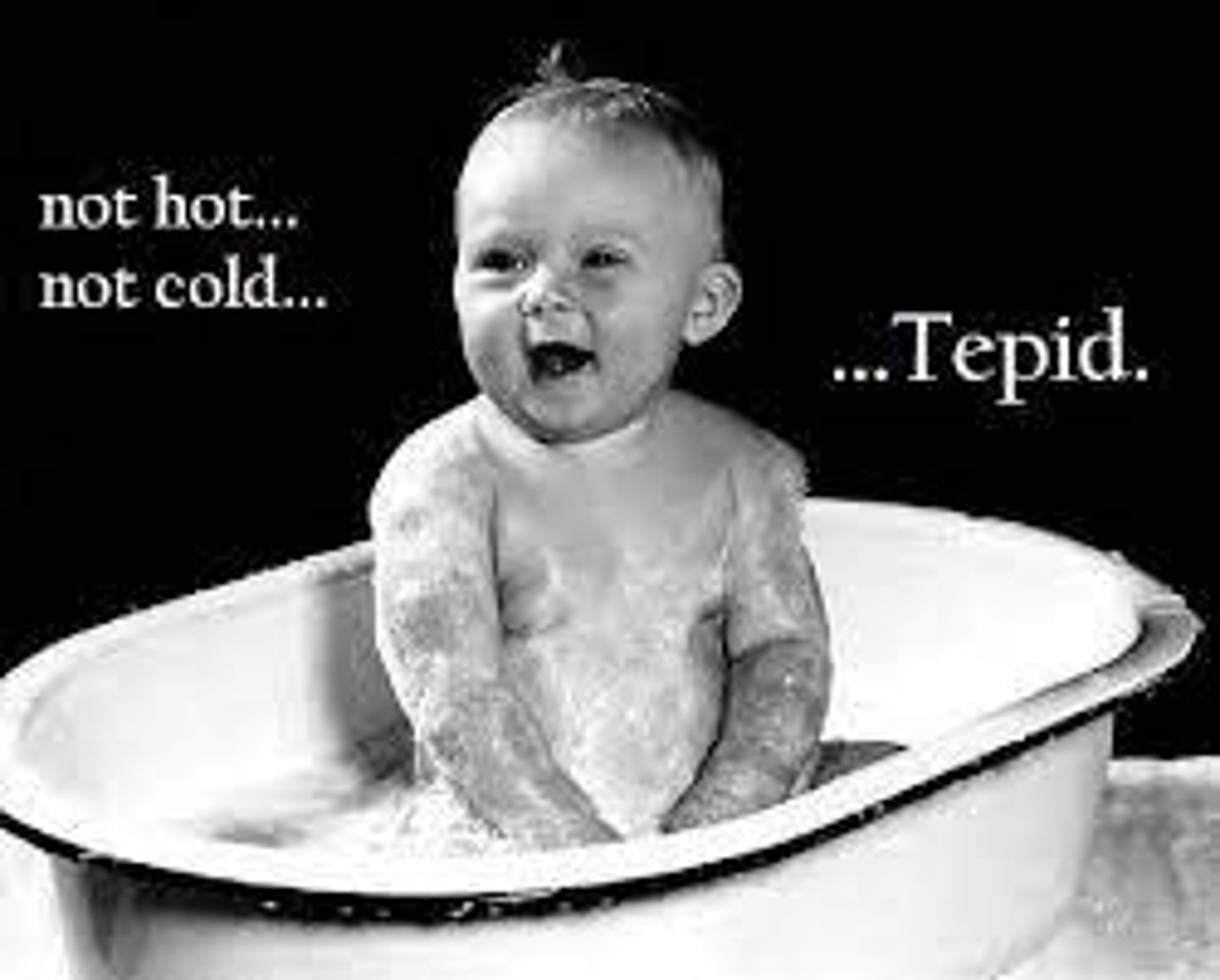 <p>slightly warm, sometimes in a way that is not pleasant</p><p>not enthusiastic</p>