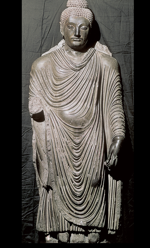 <p><span><strong><mark data-color="#da2020" style="background-color: #da2020; color: inherit">STANDING BUDDHA<br>From Gandhara, Pakistan. Kushan period, c. 2nd-3rd century CE.<br>Schist,</mark></strong></span></p><p><span><strong><mark data-color="#d01414" style="background-color: #d01414; color: inherit">Wwhat are the conventions of the Buddha?</mark></strong></span></p><p></p>
