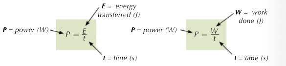 It is the rate of energy transfer.