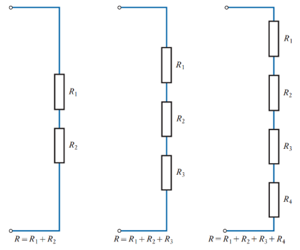 <p><span style="font-family: &quot;Cambria Math&quot;;">R_T=R_1+R_2+R_3+…R_n</span></p>