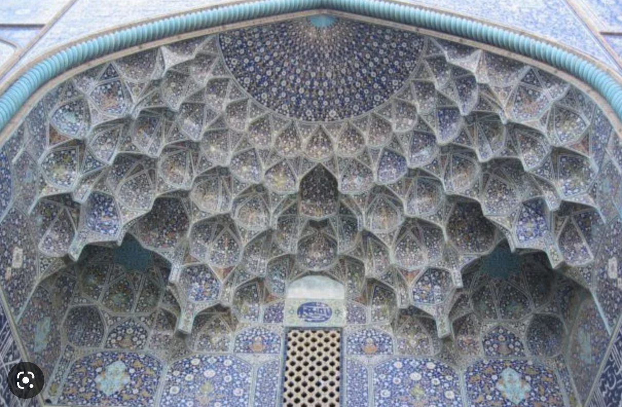 3-D architectural decorative element in domes and semi-domes