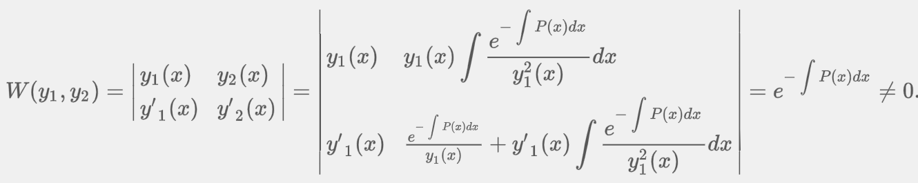 <p><span>If is the y<sub>2</sub> solution in the Reduction of Order Formula, then the functions y<sub>1</sub>(x) and y<sub>2</sub>(x) are linearly independent on any interval </span><em>I</em><span> on which is not zero.</span></p>
