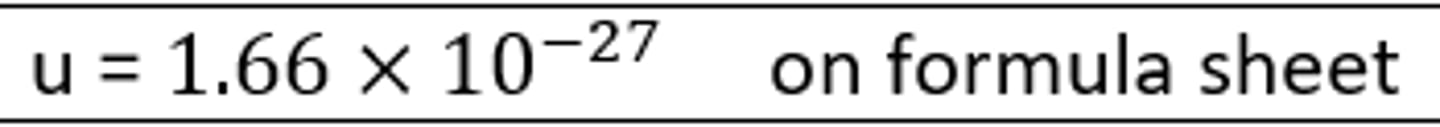 <p>a unit of mass that is exactly 1/12 the mass of a carbon-12 atom.</p>