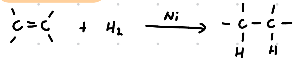 <p>Reagent: H2</p><p>Conditions: Ni/Pt/Pd catalyst</p>