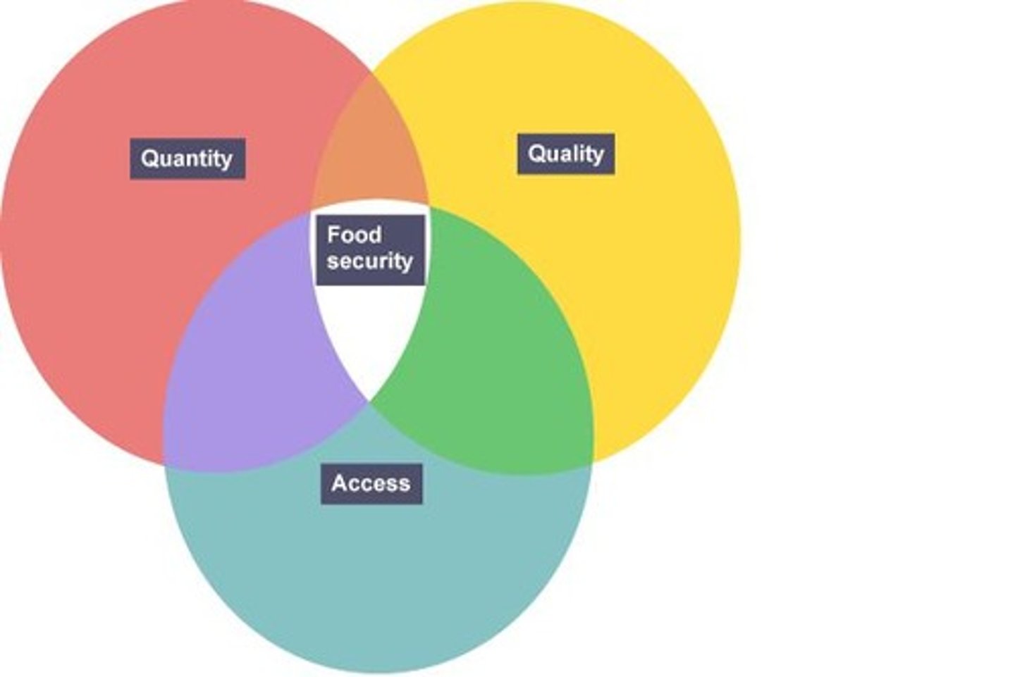 <p>Access to sufficient quality and quantity of food.</p>