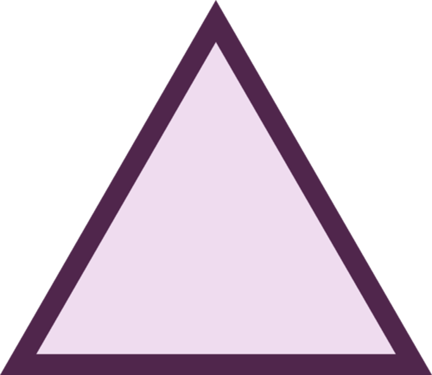 <p>A polygon with three sides and three angles.</p>