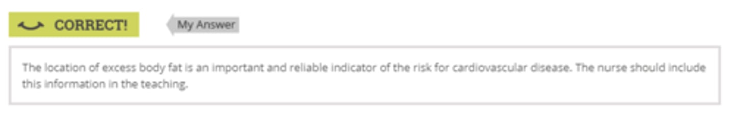 <p>Location of excess body fat is a reliable indicator of risk</p>