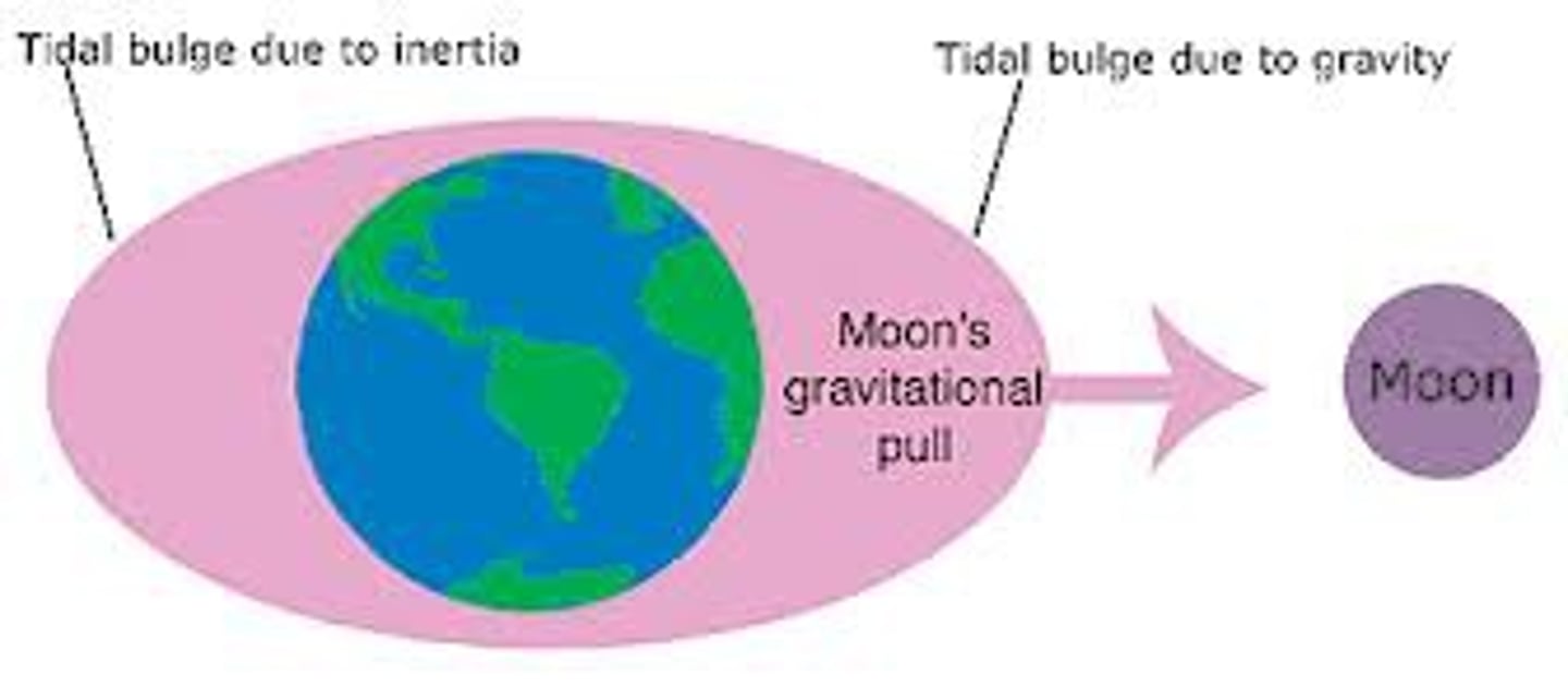 <p>The force of gravity pulls the moon and Earth (including the water on Earth's surface) toward each other. Tides are caused mainly by differences in how much the moon's gravity pulls on different parts of Earth.</p>