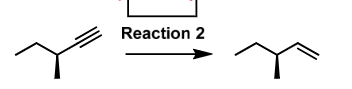 <p>alkyne to alkene</p>