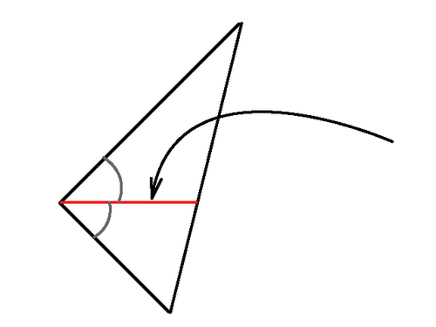 <p>a bisector of an angle of the triangle</p>