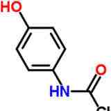 <p>Effects:</p><ul><li><p>Antipyretic</p></li><li><p>Analgesic</p></li><li><p>NOT AN ANTI-INFLAMMATORY</p></li><li><p>Can cause liver damage and kidney damage</p></li><li><p>overdose</p></li><li><p>increase tolerance</p></li><li><p>skin reactions</p></li></ul><p>Functional groups</p><ul><li><p>Hydroxyl</p></li><li><p>phenyl group</p></li><li><p>amide</p></li></ul><p>less side effects than aspirin and has narrower therapeutic window</p>