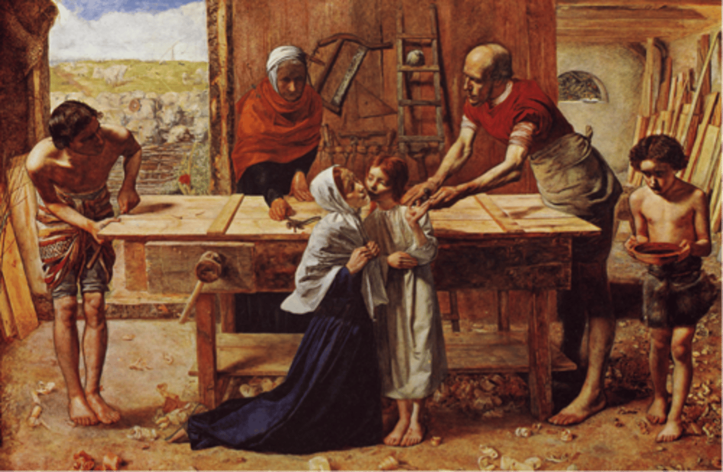 <p>Proletariat Jesus; elegance, International Gothic (sheep as wall); defiant of church/academic traditions, not strictly religious.</p>