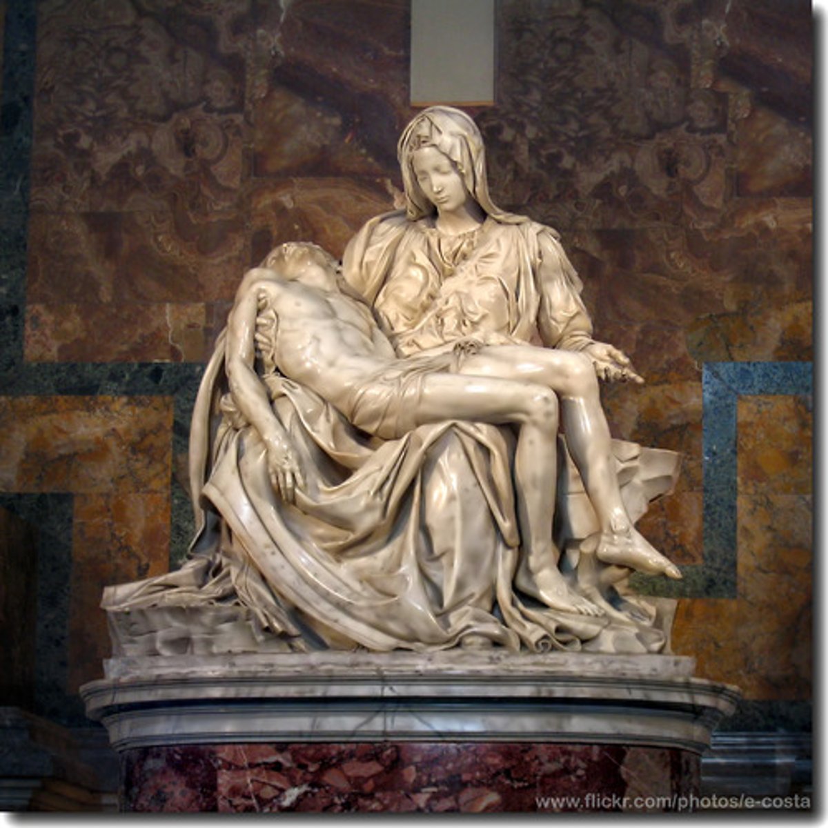 <p>1498-1500. Marble. St. Peter's Basilica, The Vatican, Rome, Italy.</p><p>Patron: Cardinal Jean de Bilhères Lagraulas</p>