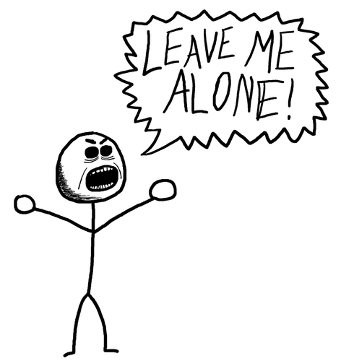 <p>to leave alone</p>