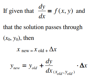 <p>Euler's Method is a numerical technique for solving ordinary differential equations. It approximates the solution by advancing in small steps based on the derivative at each point. </p>