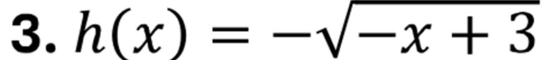 <p>Describe the transformations of each function compared to the parent function. </p>