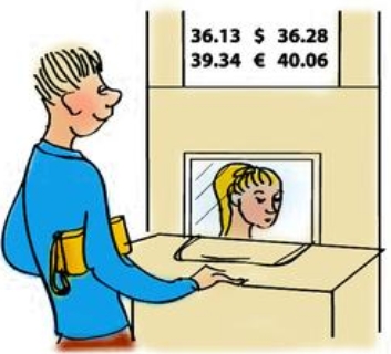 <p>You change the money of one country for the money of another country-you <strong>exchange</strong> money.</p><p><span>|ɪksˈtʃeɪndʒ|</span></p><p>Обменивать (валюту)</p>