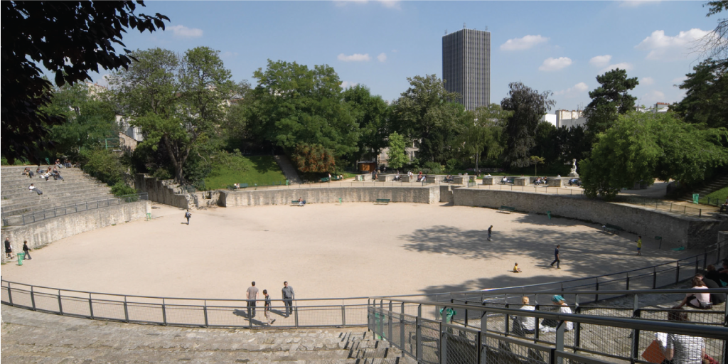 <p>les arènes de Lutèce</p>
