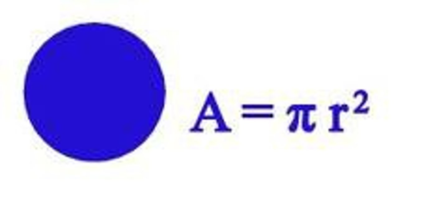<p>A=πr²</p>