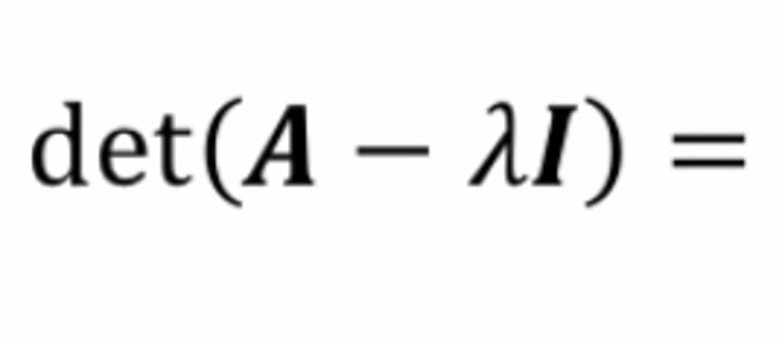 <p>A scalar lambda such that Ax = lamba x has a solution for some nonzero vector x</p>