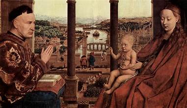 <p>Jan van Eyck’s Madonna and Chancellor Rolin</p>