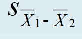 <p>It is the estimated standard error of the difference between means</p>