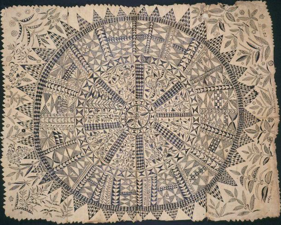 Artist/Culture: Niue
Medium: Tapa or bark cloth, freehand painting