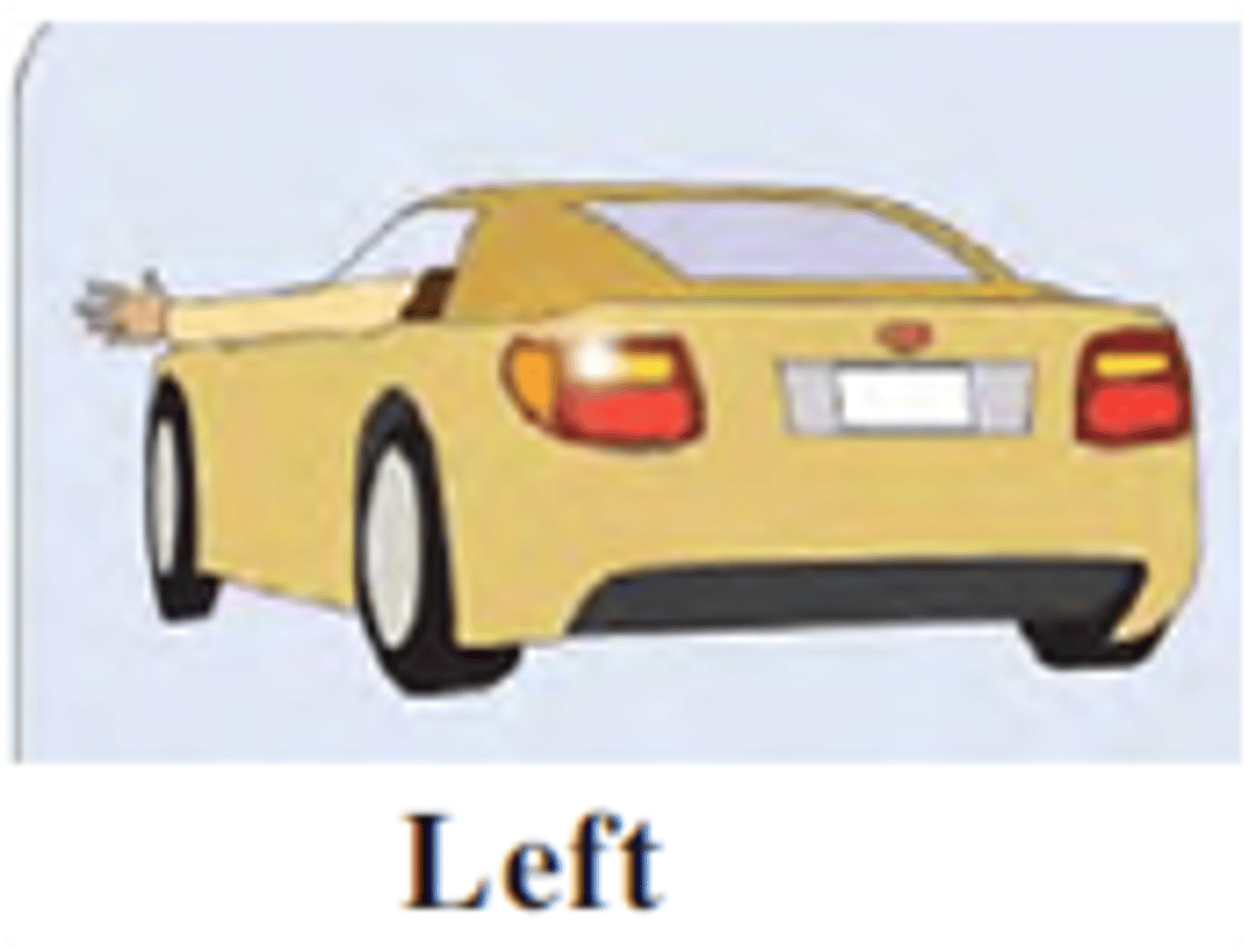 <p>Left arm extended straight out</p>
