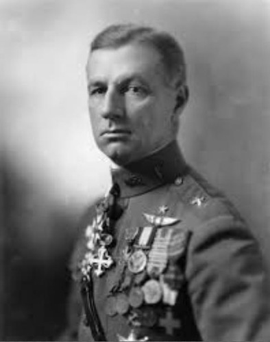 <p>United States aviator and general who was an early advocate of military air power (1879-1936). Introduced the importance of planes sinking ships.</p>