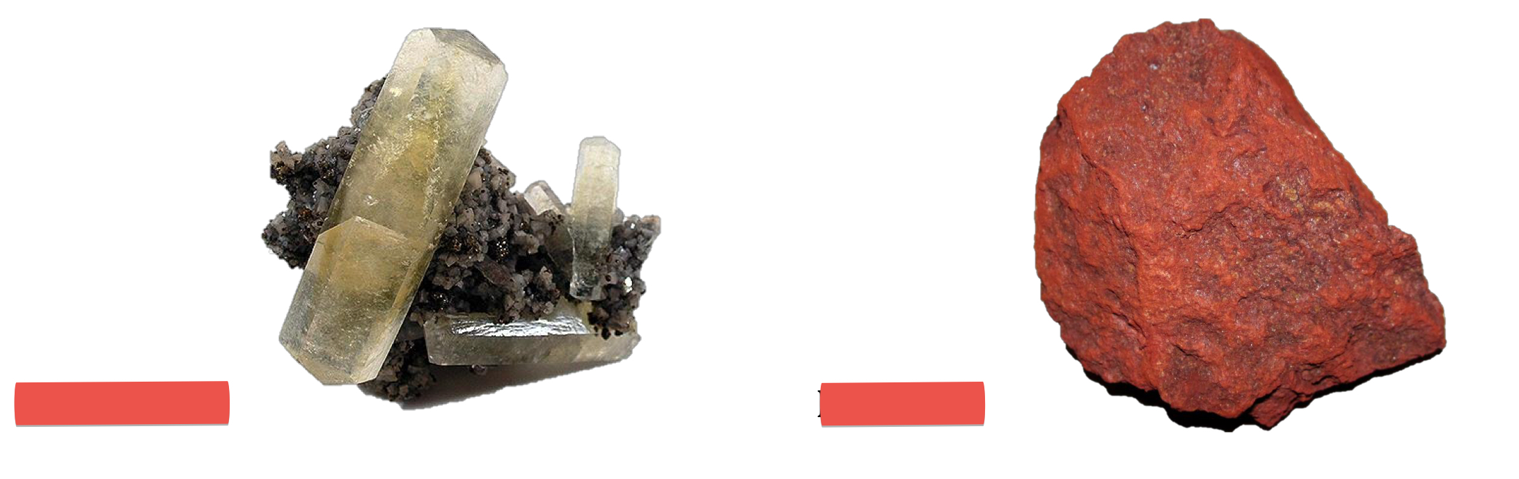 <p>Identify minerals (left to right, top to bottom)</p>