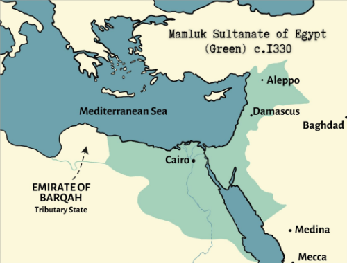 <p><strong>Mamluk</strong> - “owned” or “slave”</p><p>● Empire ruled by a military caste of mamluks (slave soldiers)</p><p>● Central Asian origin, converted to Islam through enslavement</p><p>● Overthrew Ayyubid Dynasty in Egypt</p><p>● Established a Sultanate (as opposed to a Caliphate)</p><p>● First ruler was a woman named Shajar al-Durr, former concubine</p><p>● Shajar al-Durr ruled as Sultana for three months, then passed the rule to her husband Izz al-Din Aybak because the Abbasid Caliph would not recognize a female sultan</p>