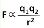 q1 and q2 refer to the two charges
