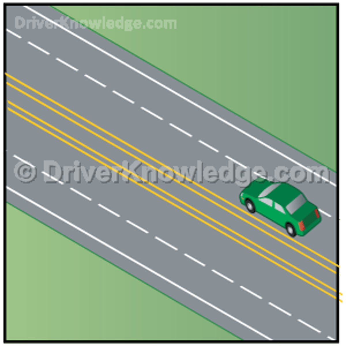 <p>May not be crossed for any reason, they are considered a barrier. Do not drive on or over this barrier, make a left turn, or make a U-turn across it, except at designated openings.</p>