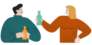 the act of drinking alcohol heavily or regularly