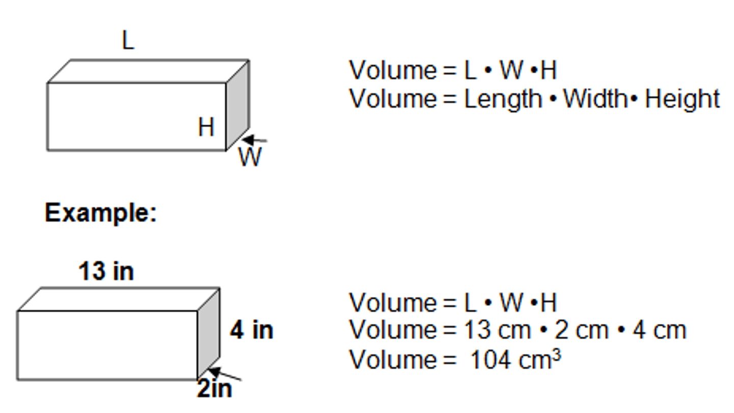 <p>B(Area of the base) x h(height)</p>