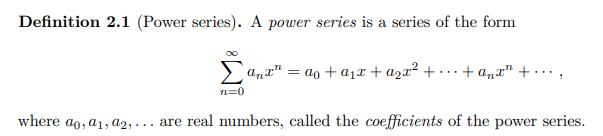 <p>Notice how these series start n=0</p>