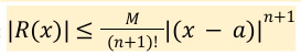 M is the max value of the (n+1)st derivative