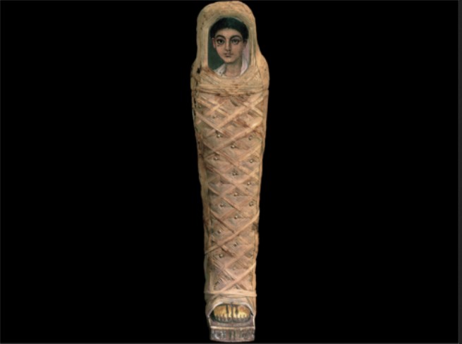 Mummy Wrapping of a Young Boy, Egypt, Roman period, Titanium