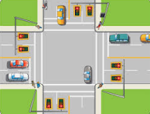 <p>el cruce de calles</p>