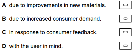 <p>‘Technology push’ describes when products are developed</p>
