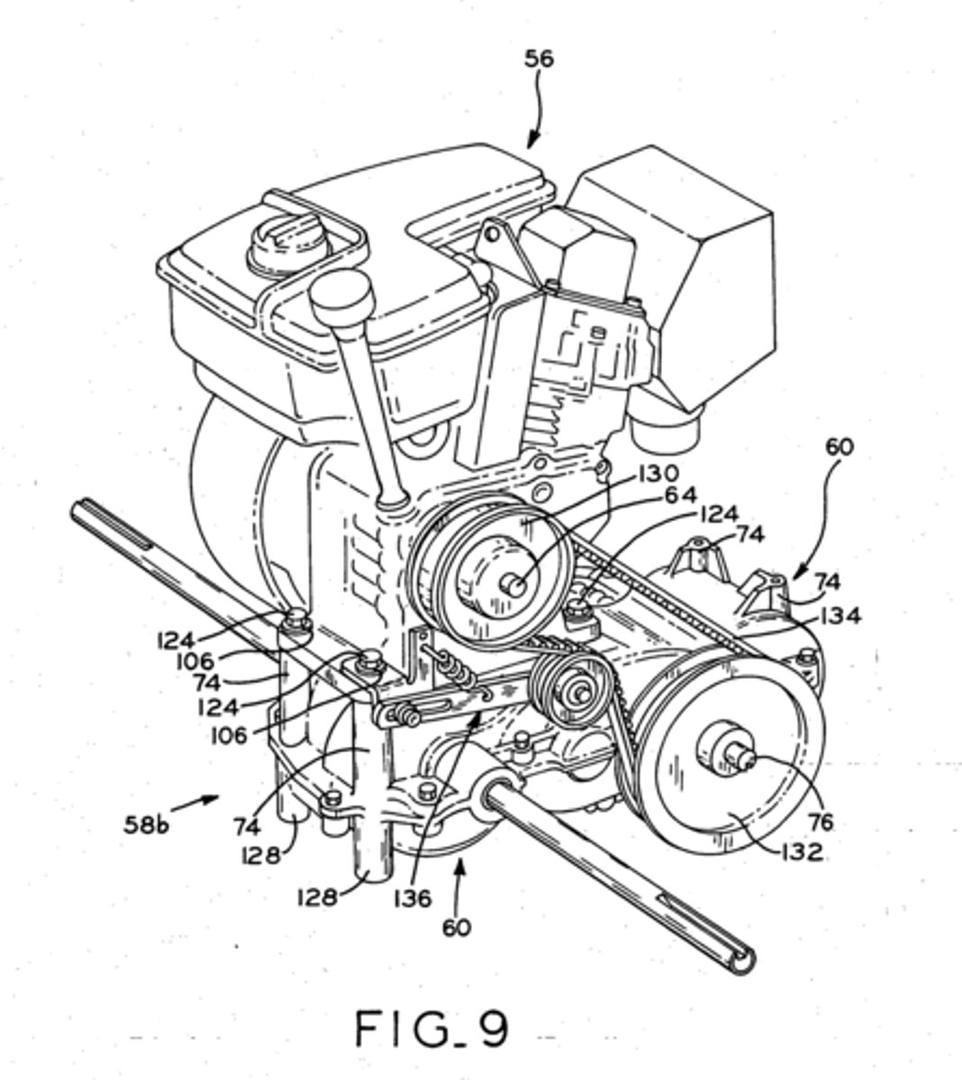 <p>The mechanism that transmits the drive from the engine of a vehicle to its axle.</p>