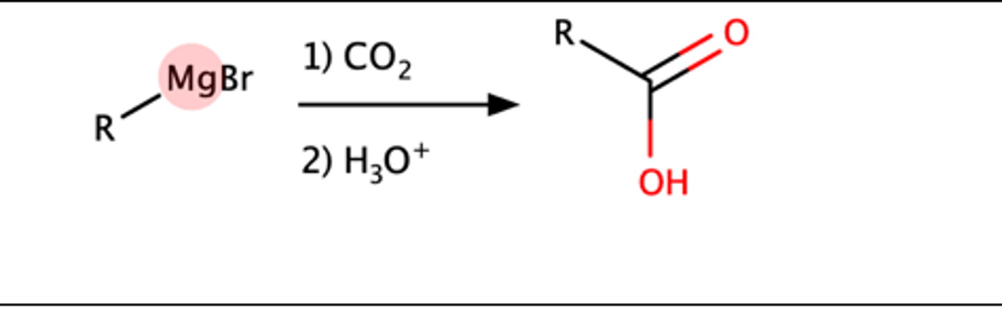 <p>Carboxylic acid</p><p>Mechanism pg: 905</p>