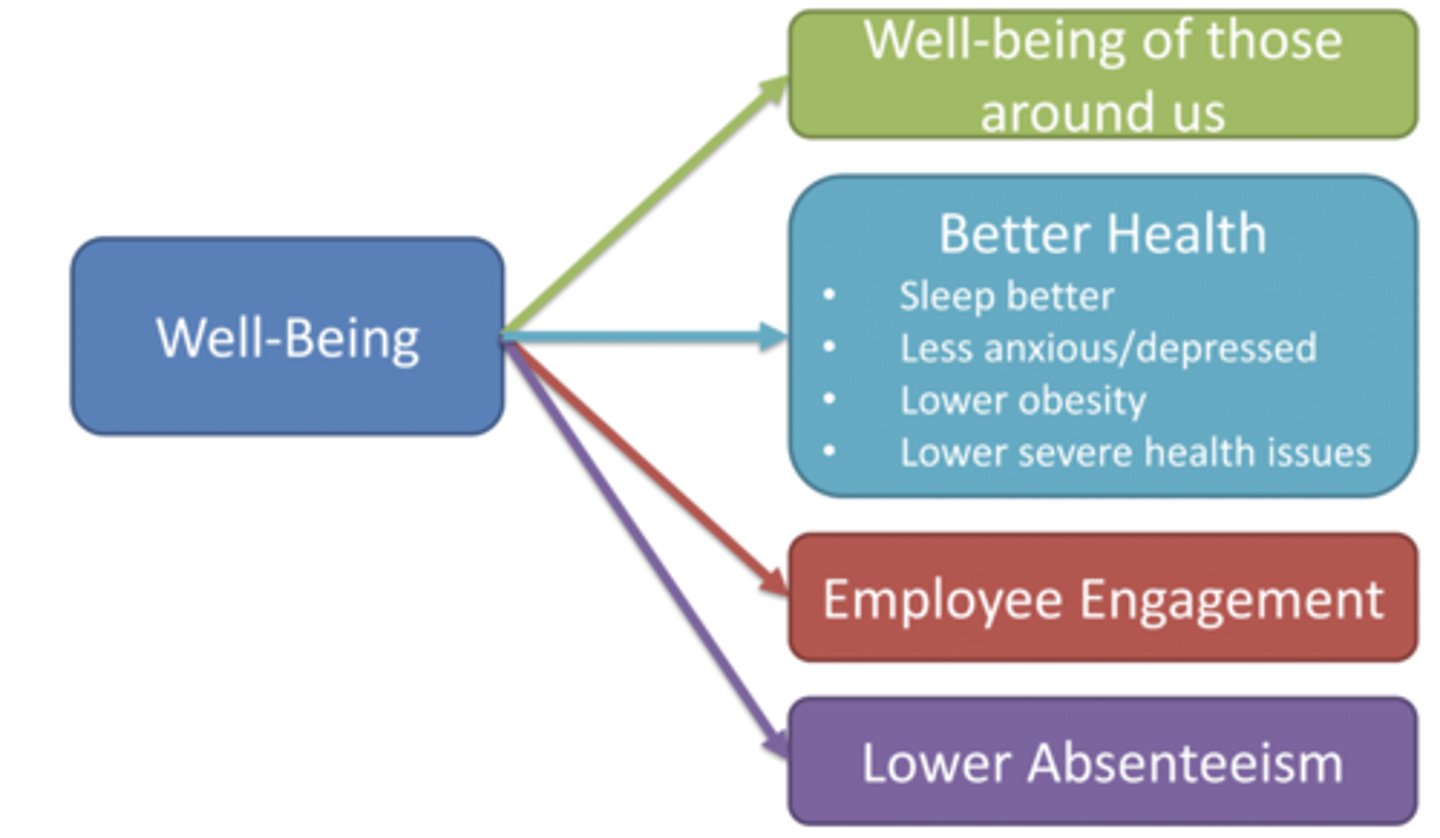 <p>the degree to which one's condition is positive</p>